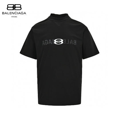 Balenciaga Reflective Logo Black T-Shirt