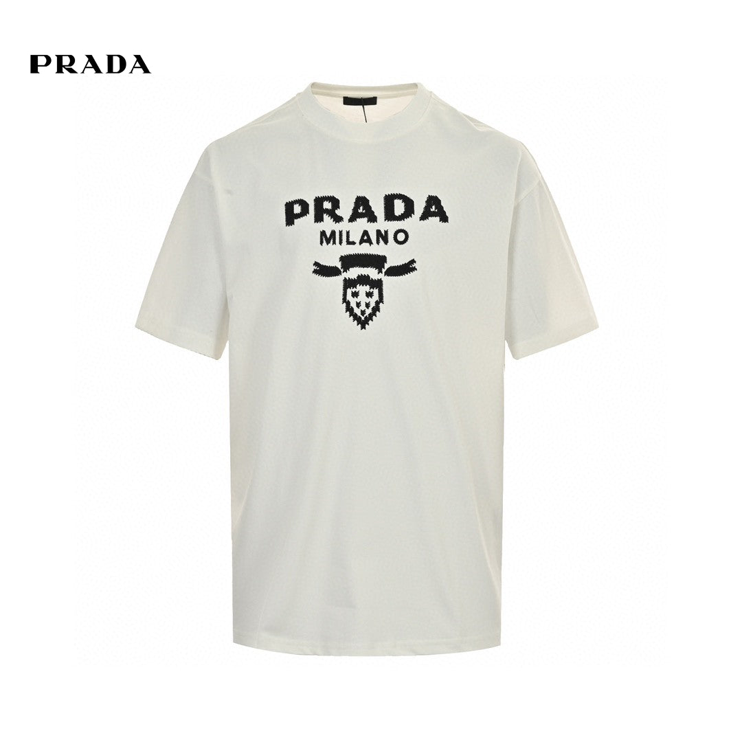 Prada Milano White Emblem T-Shirt