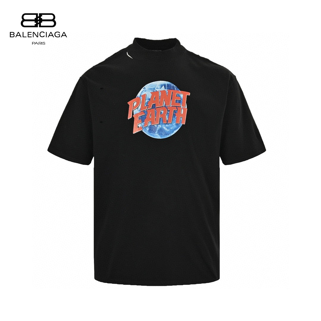 Balenciaga Planet Earth Black T-Shirt