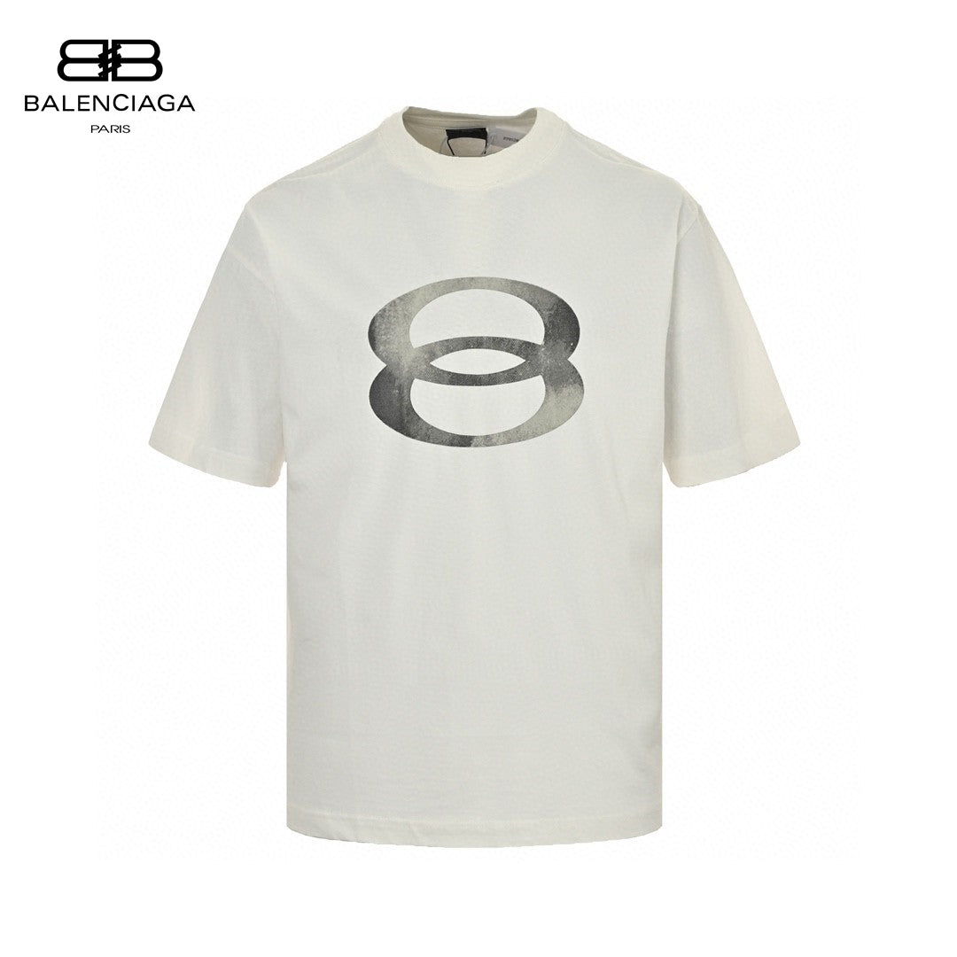 Balenciaga Oversized '8' Logo T-Shirt (White)