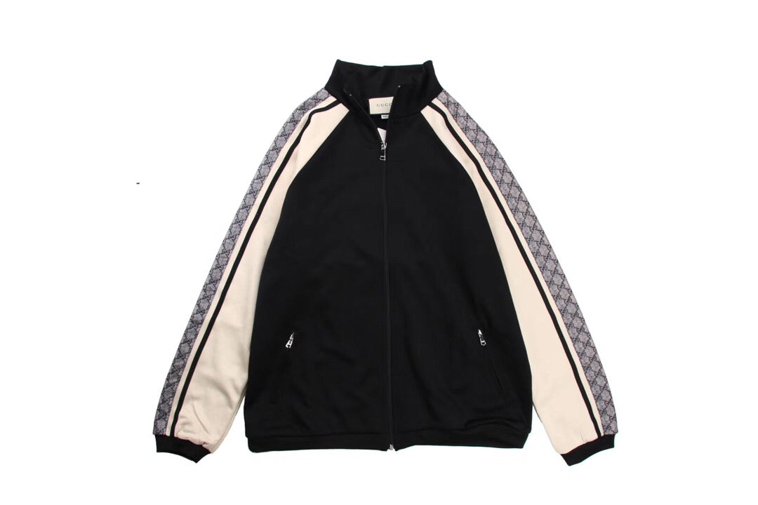 Gucci GG Supreme Stripe Track Jacket - Black