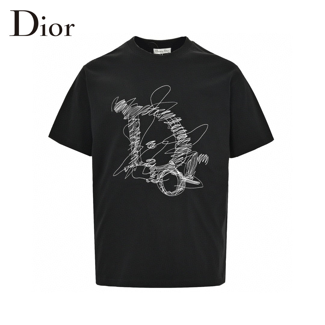 Dior Scribble Design T-Shirt (Black)