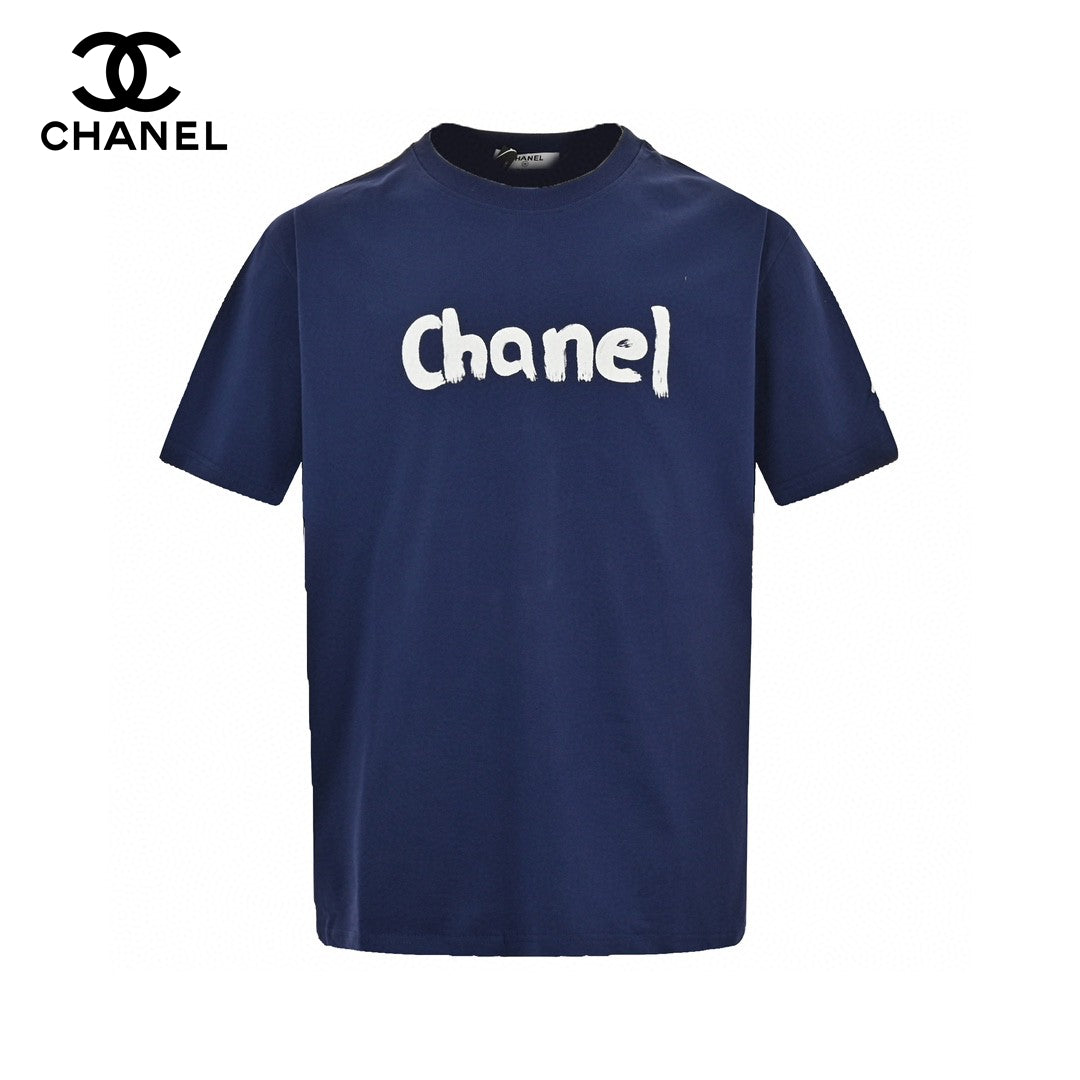 Chanel Logo T-Shirt (Navy Blue)