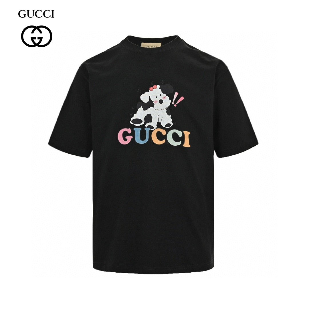 Gucci Cartoon Cow Logo T-Shirt (Black)