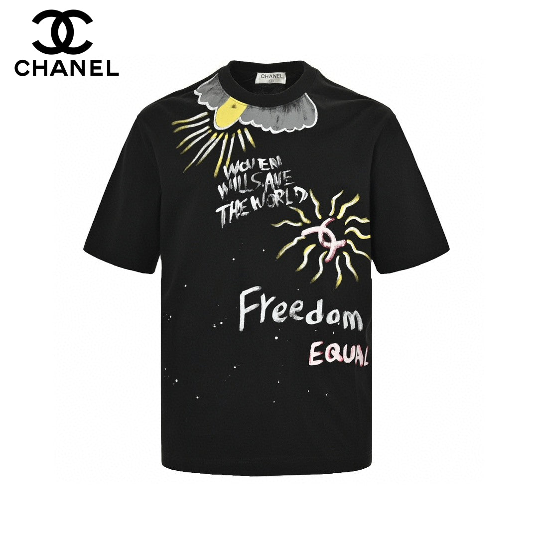 Chanel "Women Will Save The World" T-Shirt in Black