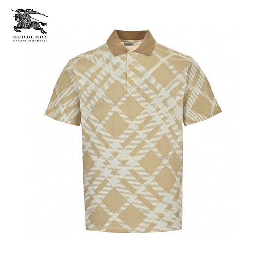 Burberry Geometric Check Polo Shirt