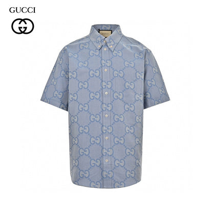 Gucci Allover Logo Denim Shirt