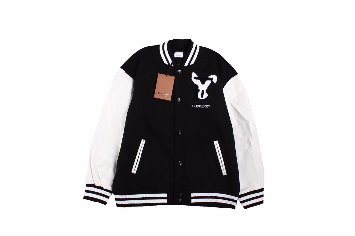 Burberry Varsity Jacket - Black and White