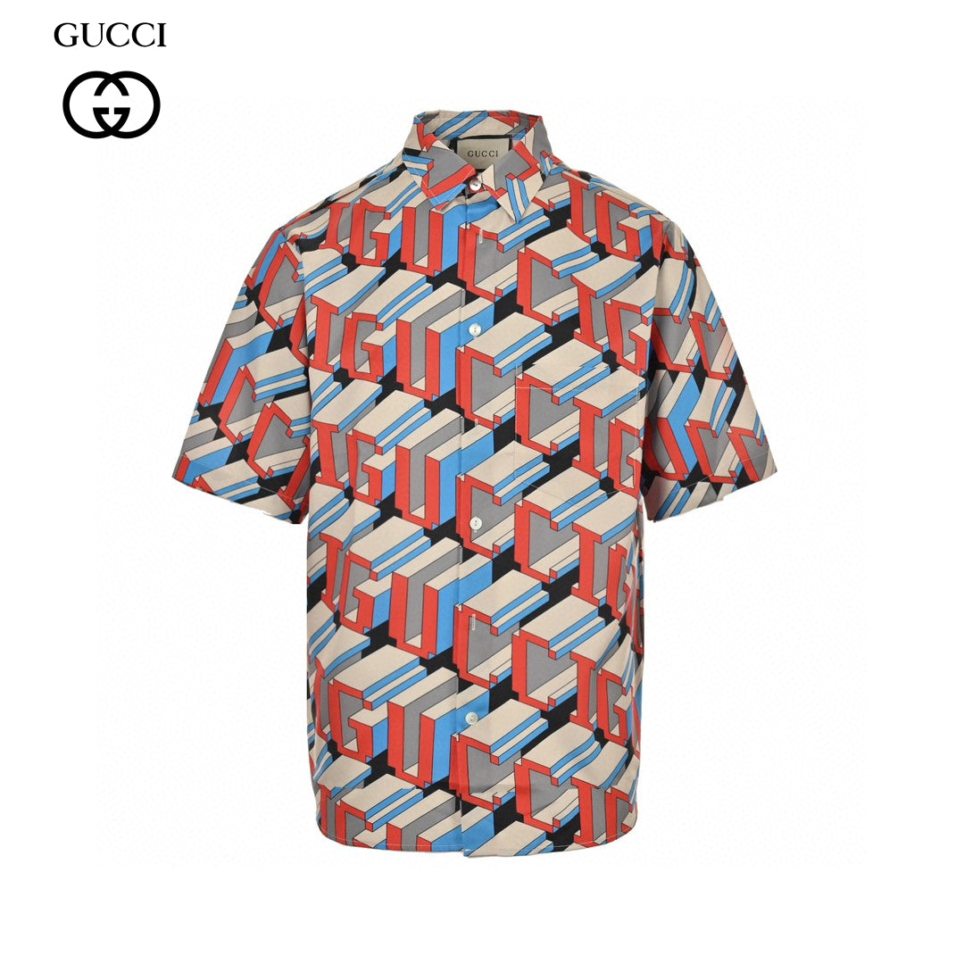 Gucci Geometric Logo Print Shirt