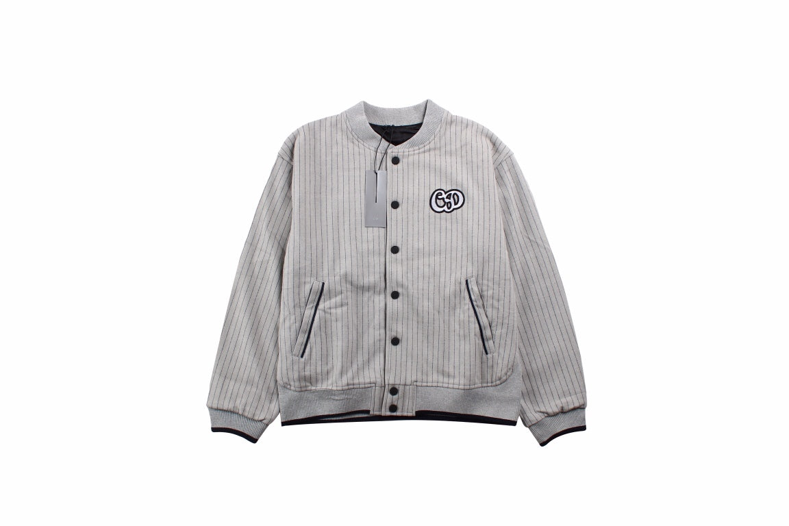 Dior Striped Bomber Jacket - Grey