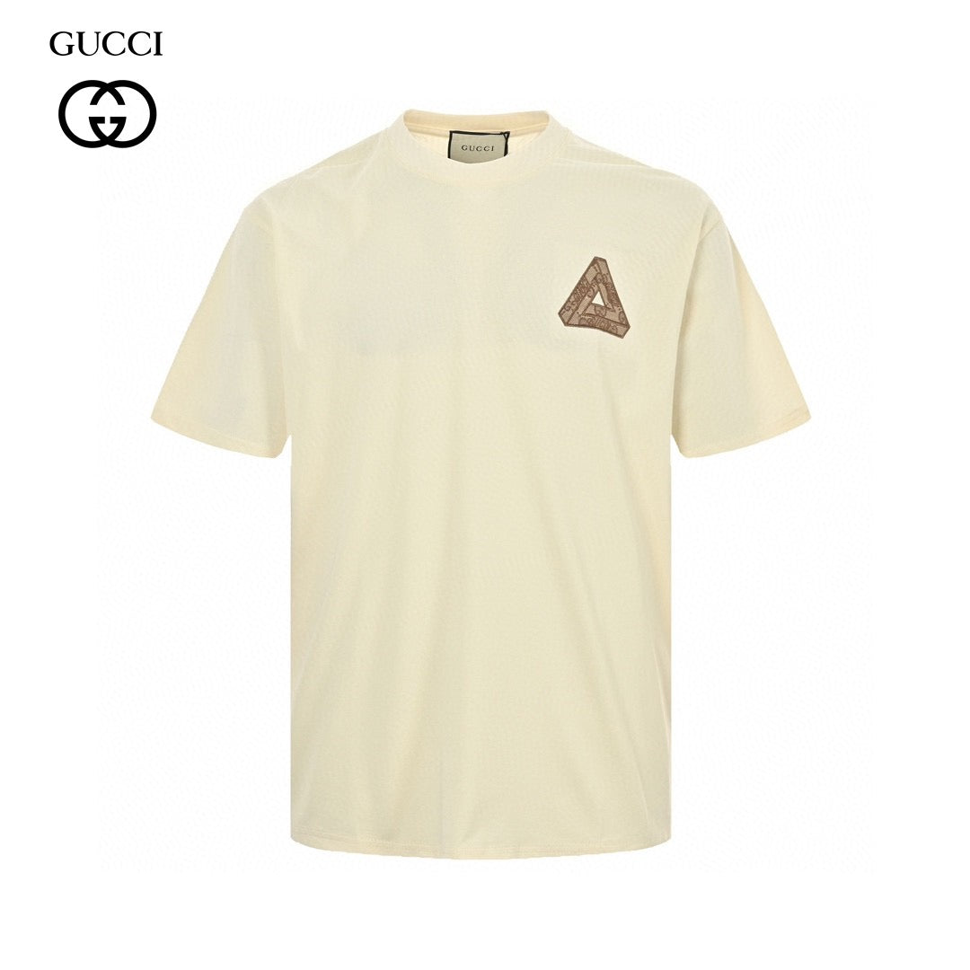 Gucci Triangle Logo Beige T-Shirt