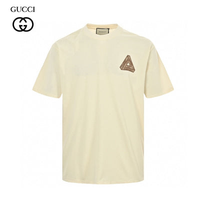 Gucci Triangle Logo Beige T-Shirt