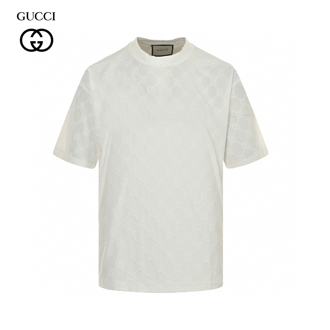 Gucci GG Patterned T-Shirt (White)