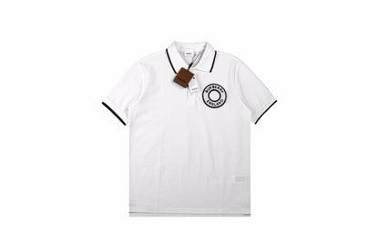 Burberry Textured Polo Shirt in White