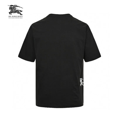 Burberry Black T-Shirt with Side Logo