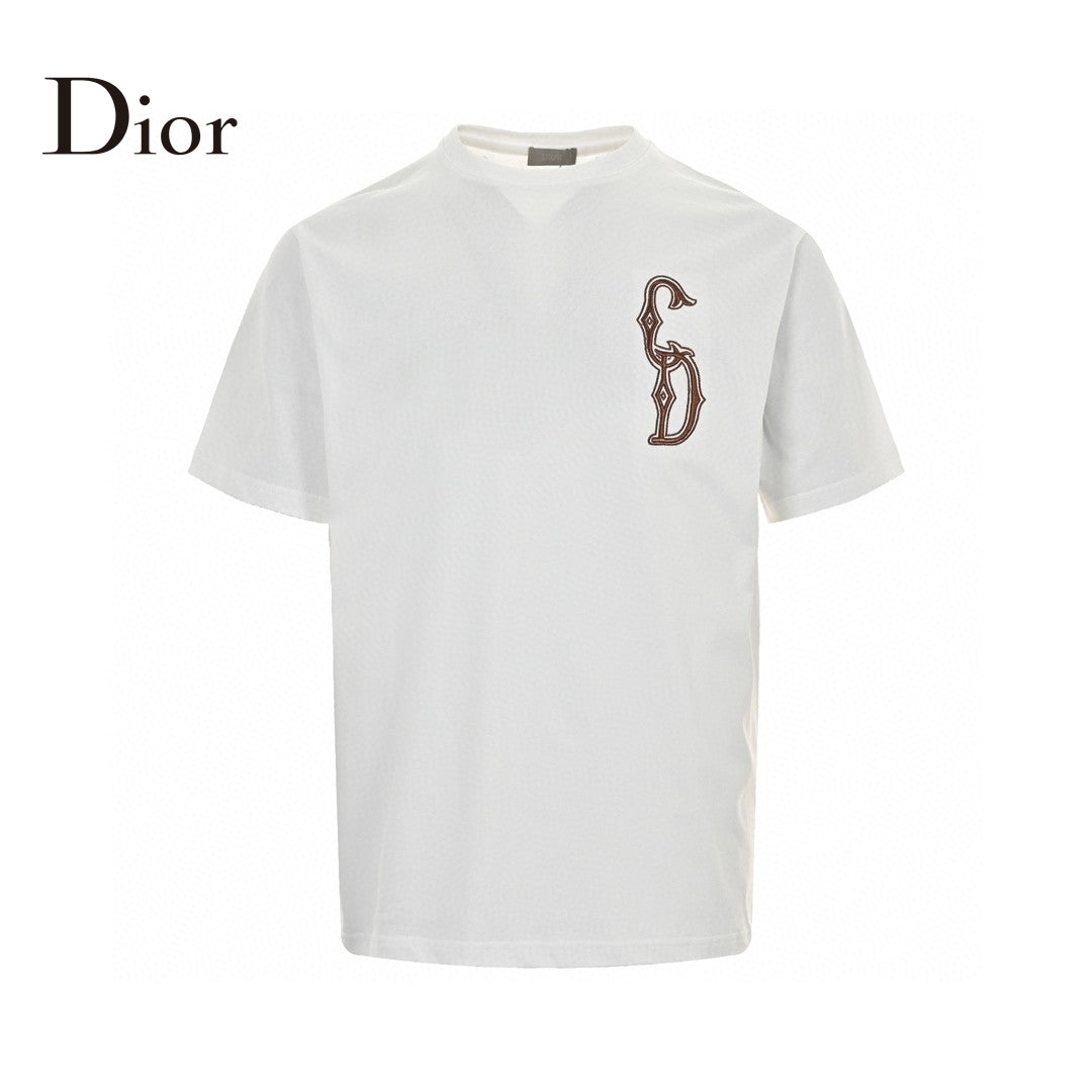 Dior Embroidered CD Logo T-Shirt (White)