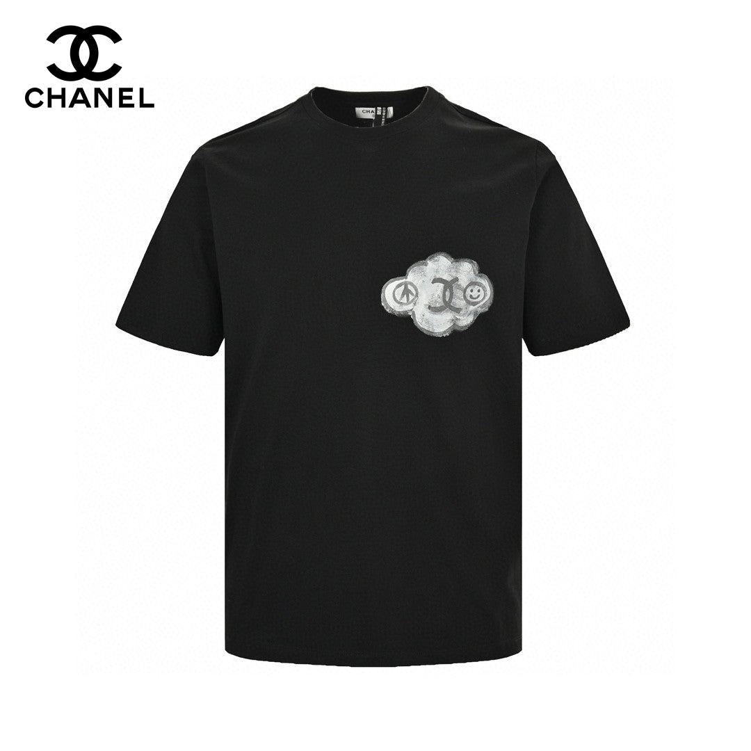 Chanel Cloud Logo T-Shirt in Black