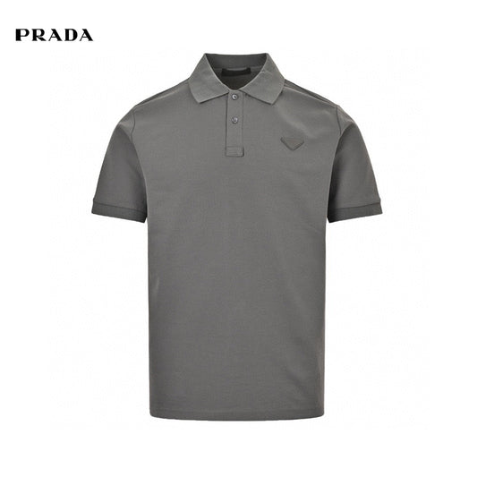 Prada Classic Grey Polo Shirt