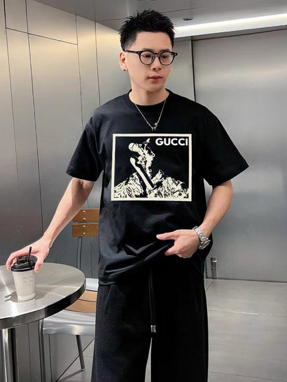 Gucci Snowboarder Graphic Black T-Shirt