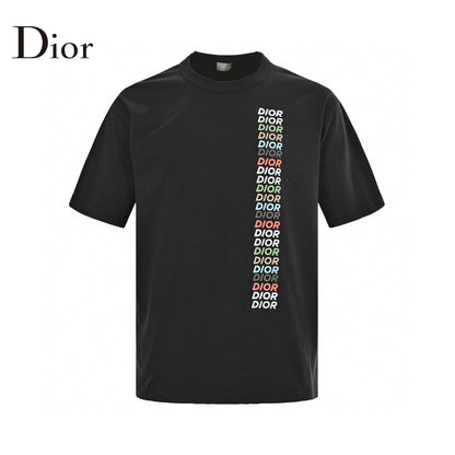 Dior T-Shirt - Multicolor Vertical Logo