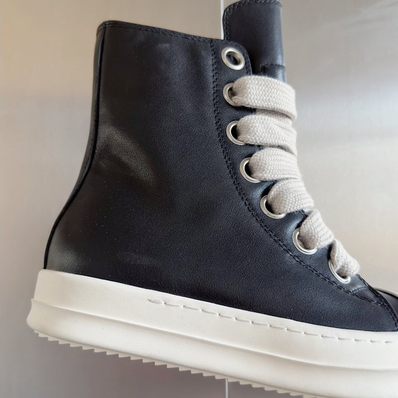 Rick Owens Black High-Top Sneakers