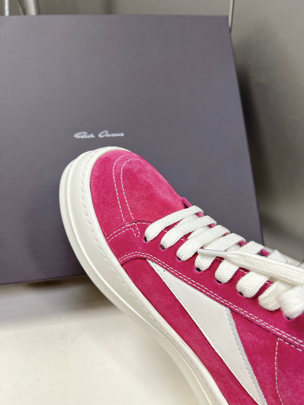 Rick Owens Low-Top Sneakers - Pink Suede