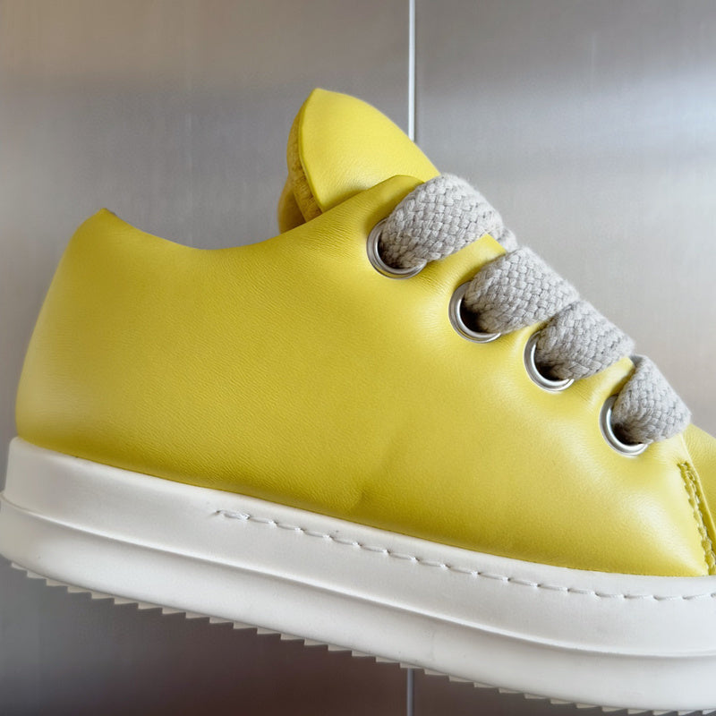 Rick Owens Yellow Low-Top Sneakers