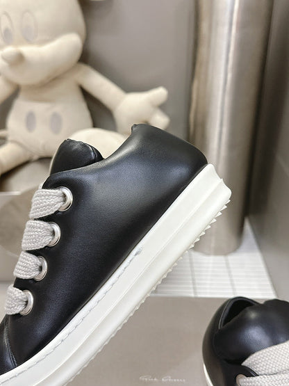 Rick Owens Black Low-Top Sneakers