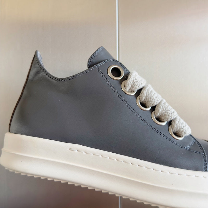 Rick Owens Gray Low-Top Sneakers