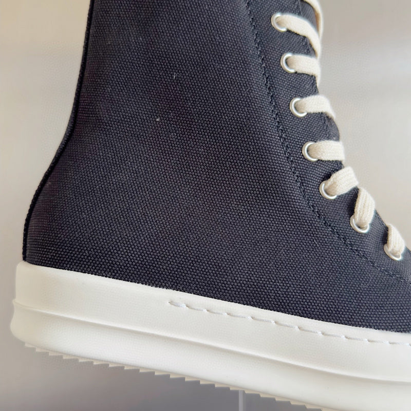 Rick Owens Black High-Top Sneakers