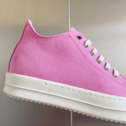 Rick Owens Pink Low-Top Sneakers