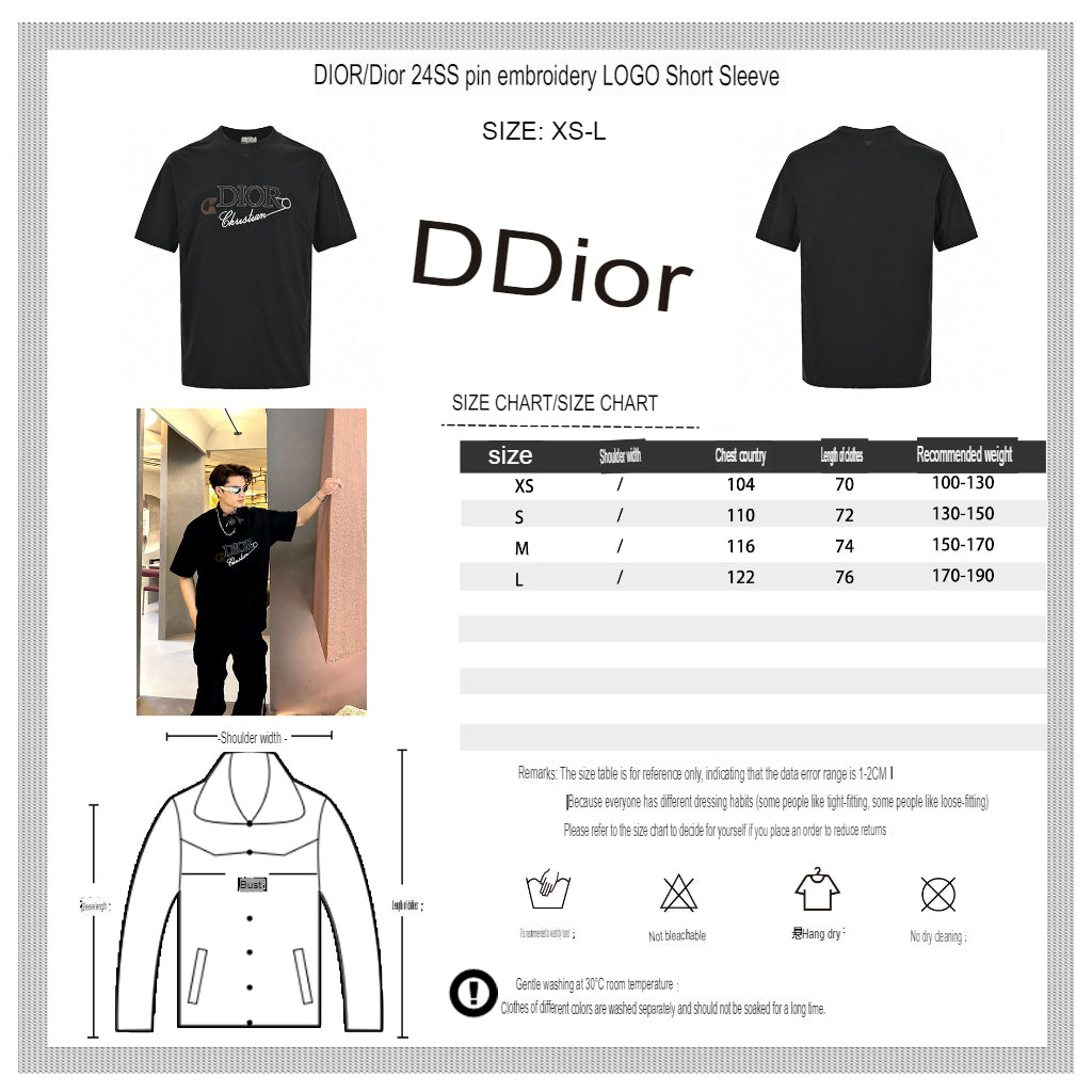 Dior Christian Graphic Black T-Shirt