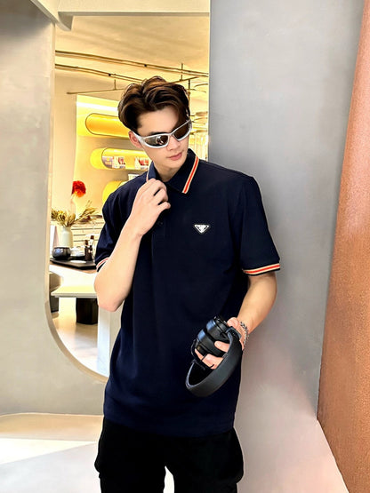 Prada Logo Patch Polo Shirt