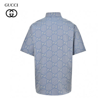 Gucci Allover Logo Denim Shirt