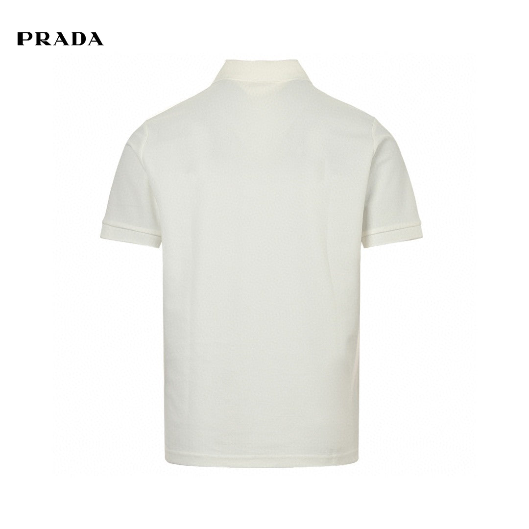 Prada Classic White Polo Shirt