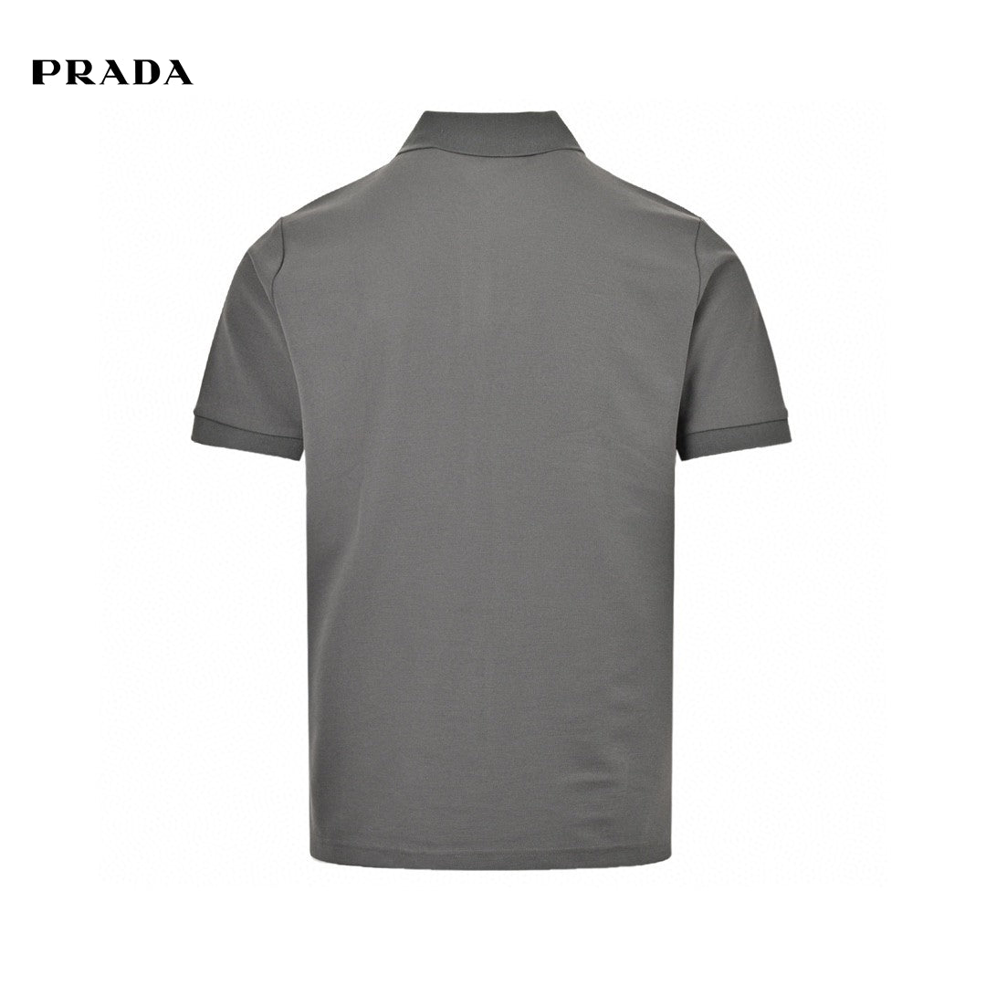 Prada Classic Grey Polo Shirt