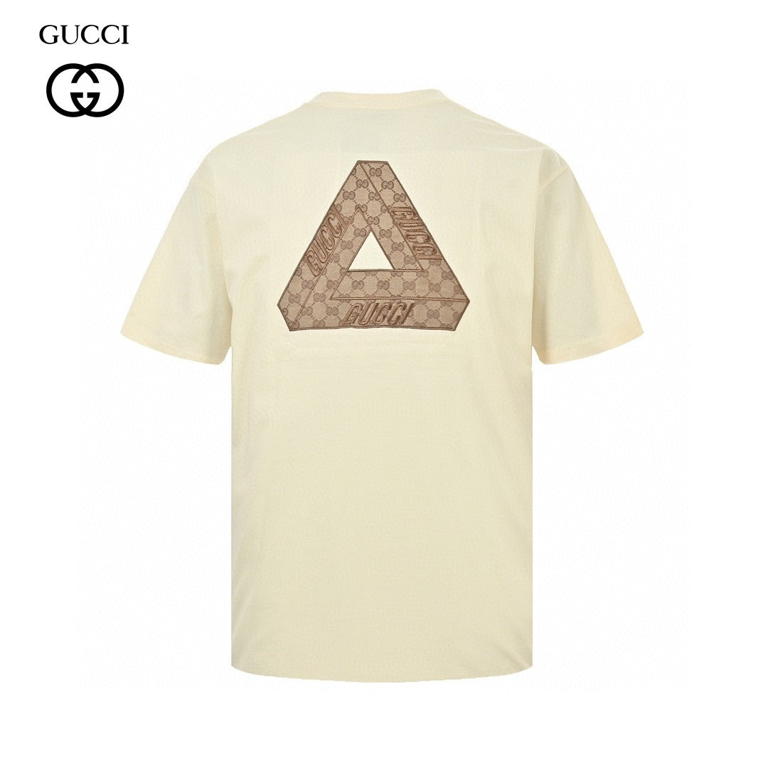 Gucci Triangle Logo Beige T-Shirt