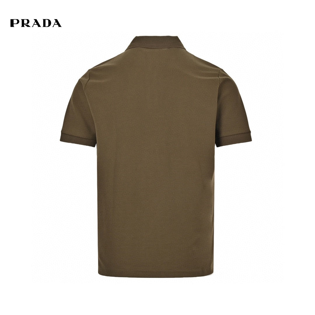 Prada Classic Olive Green Polo Shirt