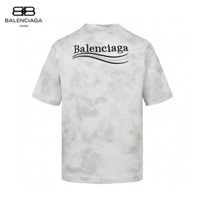 Balenciaga Tie-Dye Logo T-Shirt (White)