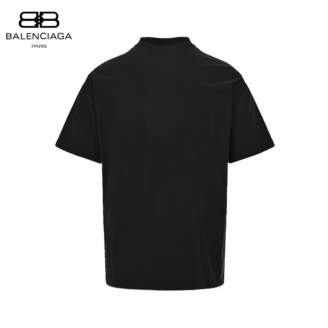 Balenciaga Reflective Logo Black T-Shirt