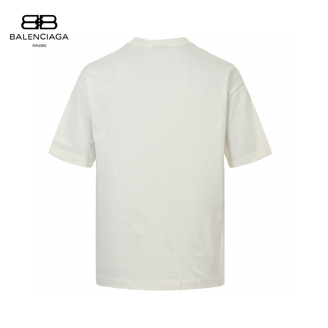 Balenciaga Smoke Print Logo T-Shirt (White)