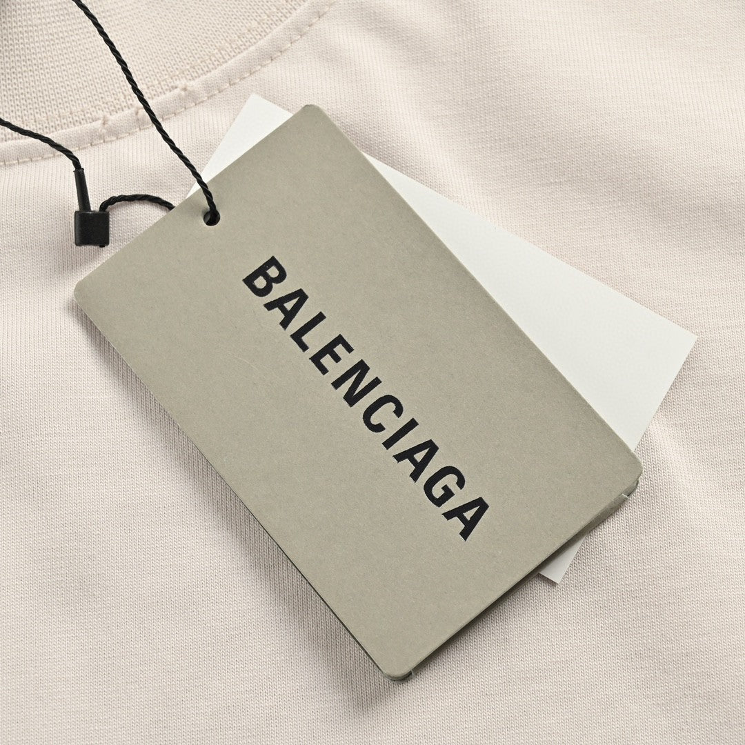 BALENCIAGA STENCIL LOGO T-SHIRT BEIGE