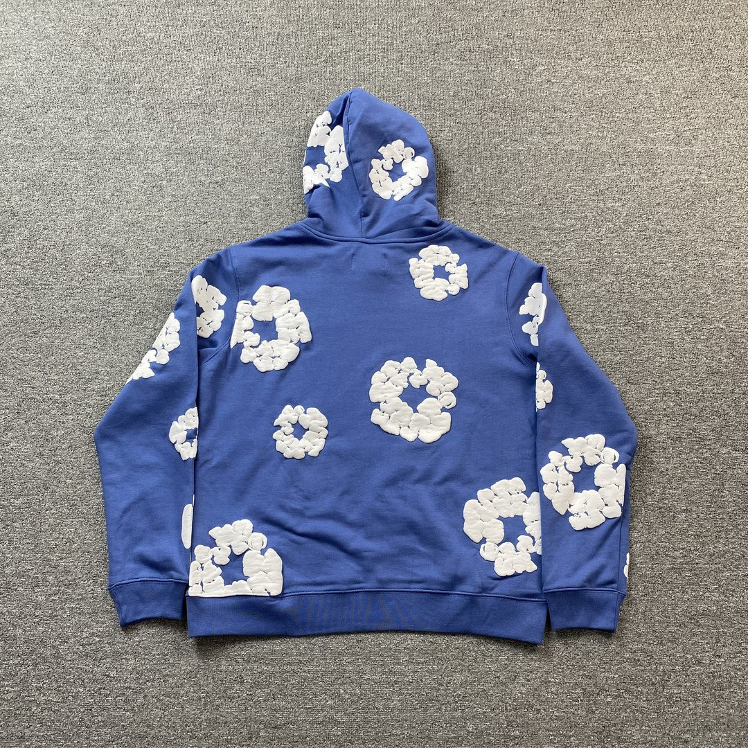 DENIM TEARS COTTON WREATH HOODIE BLUE