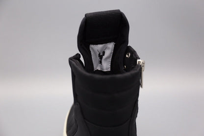 Rick Owens Black High-Top Wrap Sneakers