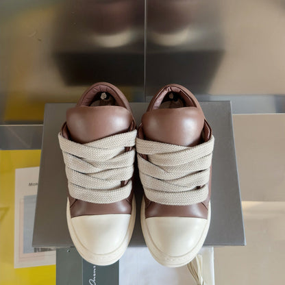 Rick Owens Brown Low-Top Sneakers