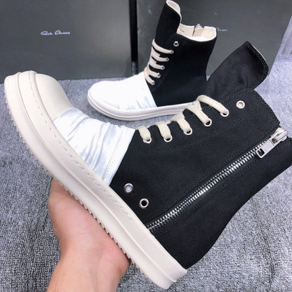 Rick Owens Lace-Up Canvas Boots