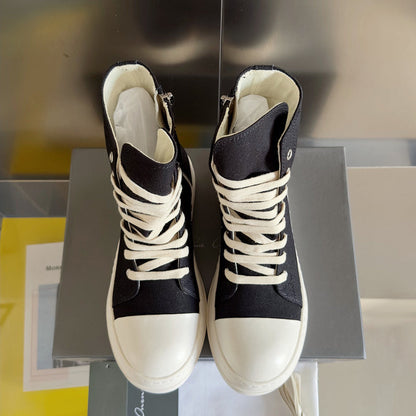 Rick Owens Black High-Top Sneakers