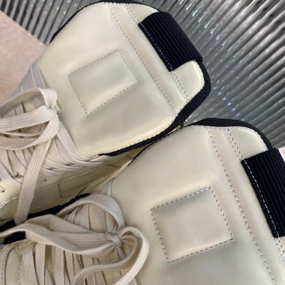 Rick Owens Geobasket Sneakers - Cream