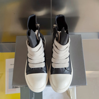 Rick Owens Black High-Top Sneakers