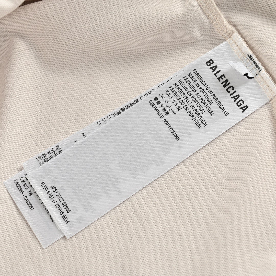 BALENCIAGA STENCIL LOGO T-SHIRT BEIGE